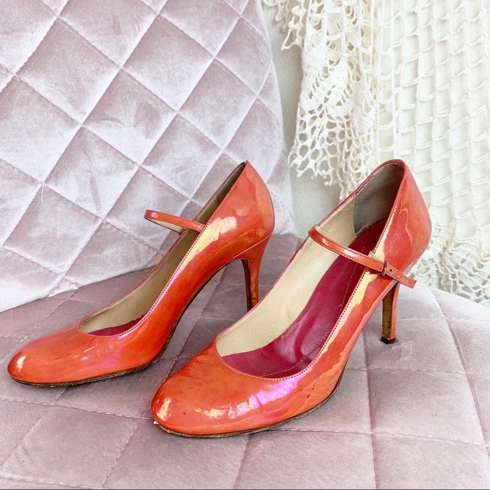 Kate spade round toe pink metallic pump 7
